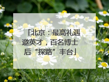 北京：最高礼遇邀英才，百名博士后“探路”丰台