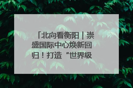 北向看衡阳｜崇盛国际中心焕新回归！打造“世界级美食主题公园”