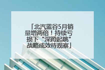北汽蓝谷5月销量增两倍！持续亏损下“深蹲起跳”战略成效待观察