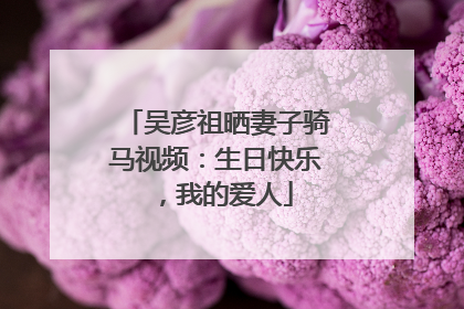 吴彦祖晒妻子骑马视频：生日快乐，我的爱人