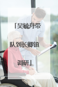 吴毓舟带队到长卿镇调研