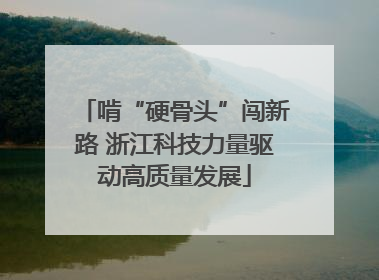 啃“硬骨头”闯新路 浙江科技力量驱动高质量发展