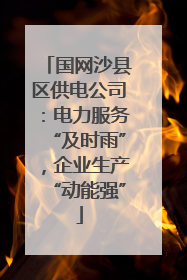 国网沙县区供电公司：电力服务“及时雨”，企业生产“动能强”