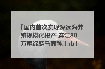 国内首次实现深远海养殖规模化投产 连江80万尾绿鳍马面鲀上市
