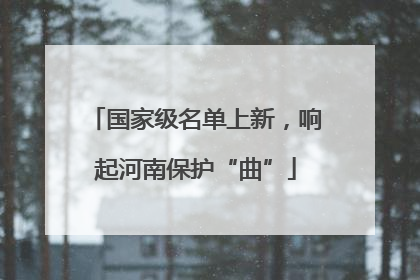 国家级名单上新，响起河南保护“曲”