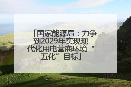 国家能源局：力争到2029年实现现代化用电营商环境“五化”目标