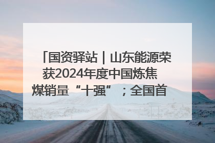 国资驿站｜山东能源荣获2024年度中国炼焦煤销量“十强”；全国首例铁路盖上智慧物流园钢结构主体完工