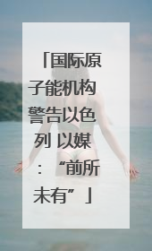 国际原子能机构警告以色列 以媒：“前所未有”