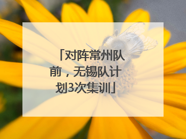 对阵常州队前，无锡队计划3次集训