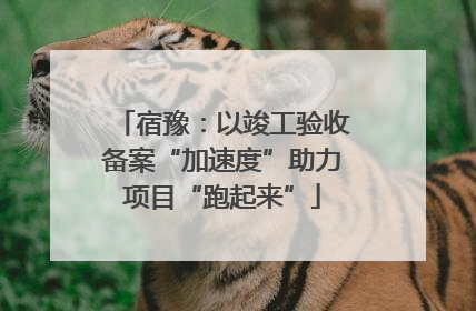 宿豫：以竣工验收备案“加速度”助力项目“跑起来”