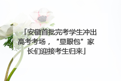安徽首批完考学生冲出高考考场，“显眼包”家长们迎接考生归来