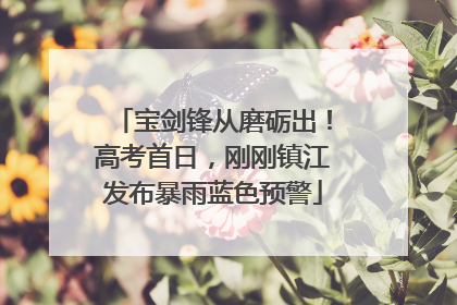 宝剑锋从磨砺出！高考首日，刚刚镇江发布暴雨蓝色预警
