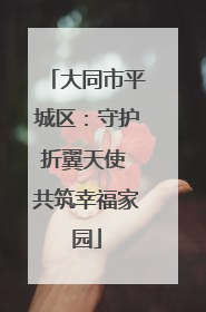 大同市平城区：守护折翼天使 共筑幸福家园