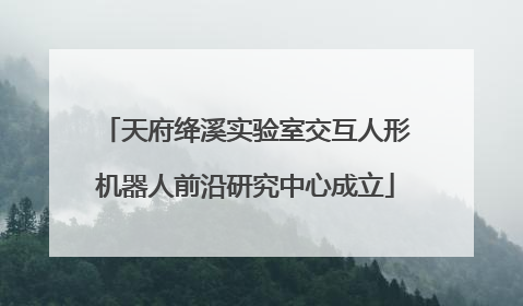 天府绛溪实验室交互人形机器人前沿研究中心成立