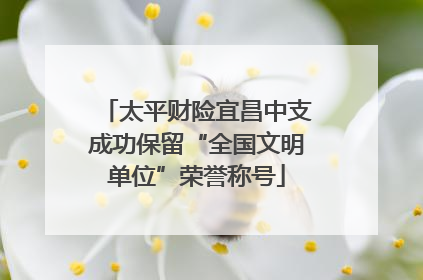 太平财险宜昌中支成功保留“全国文明单位”荣誉称号