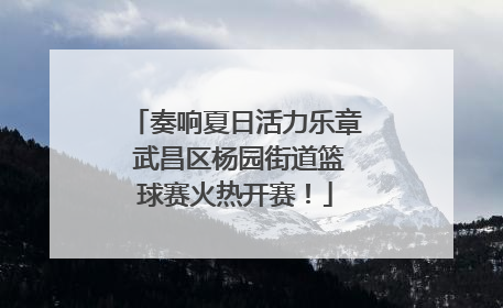 奏响夏日活力乐章 武昌区杨园街道篮球赛火热开赛！