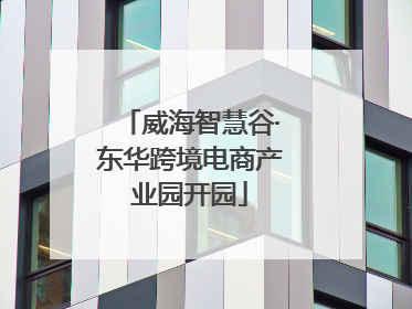 威海智慧谷·东华跨境电商产业园开园
