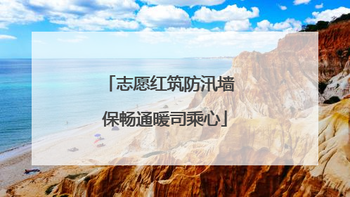 志愿红筑防汛墙 保畅通暖司乘心