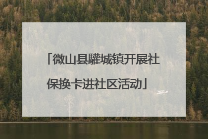 微山县驩城镇开展社保换卡进社区活动