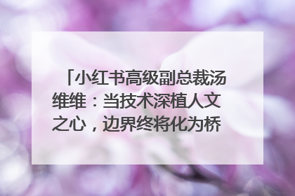 小红书高级副总裁汤维维：当技术深植人文之心，边界终将化为桥梁｜聚焦2025文化强国建设高峰论坛