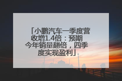 小鹏汽车一季度营收增1.4倍：预期今年销量翻倍，四季度实现盈利