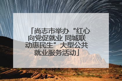 尚志市举办“红心向党促就业 同城联动惠民生”大型公共就业服务活动