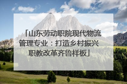 山东劳动职院现代物流管理专业：打造乡村振兴职教改革齐鲁样板