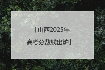 山西2025年高考分数线出炉