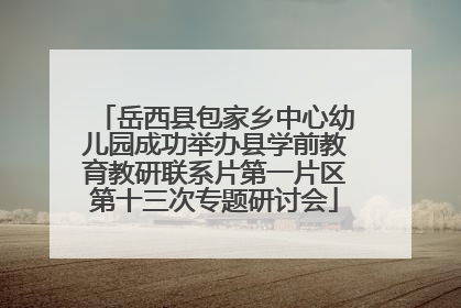 岳西县包家乡中心幼儿园成功举办县学前教育教研联系片第一片区第十三次专题研讨会