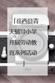 岳西县青天辅导小学开展劳动教育系列活动