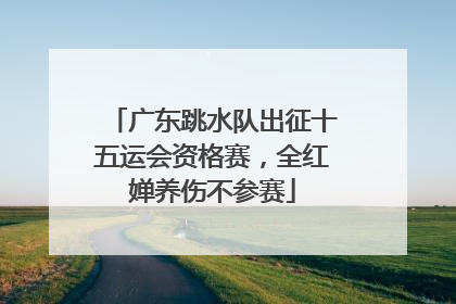 广东跳水队出征十五运会资格赛，全红婵养伤不参赛