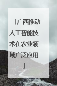 广西推动人工智能技术在农业领域广泛应用