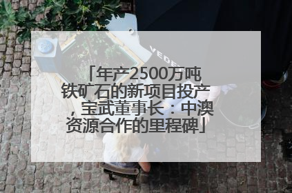 年产2500万吨铁矿石的新项目投产，宝武董事长：中澳资源合作的里程碑