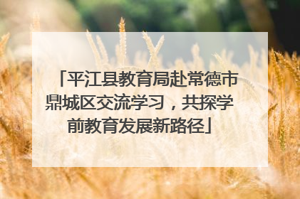 平江县教育局赴常德市鼎城区交流学习，共探学前教育发展新路径