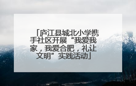庐江县城北小学携手社区开展“我爱我家，我爱合肥，礼让文明”实践活动