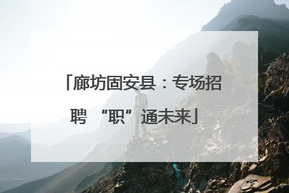 廊坊固安县：专场招聘 “职”通未来