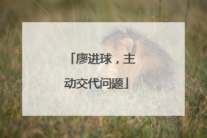 廖进球，主动交代问题