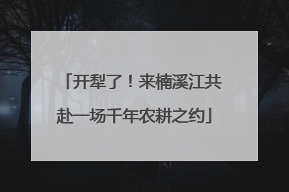 开犁了！来楠溪江共赴一场千年农耕之约
