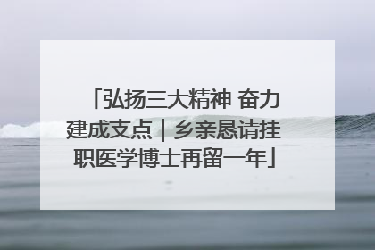 弘扬三大精神 奋力建成支点｜乡亲恳请挂职医学博士再留一年