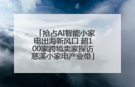 抢占AI智能小家电出海新风口 超100家跨境卖家探访慈溪小家电产业带