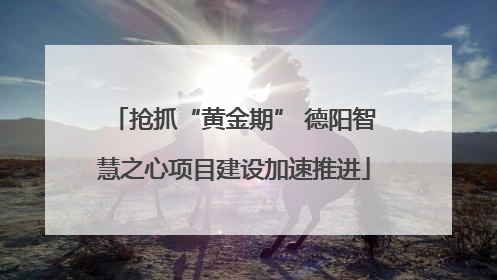 抢抓“黄金期” 德阳智慧之心项目建设加速推进