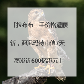 拉布布二手价格遭腰斩，泡泡玛特市值7天蒸发近600亿港元
