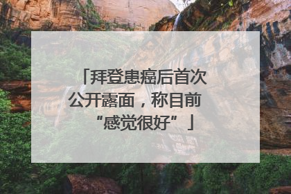 拜登患癌后首次公开露面，称目前“感觉很好”