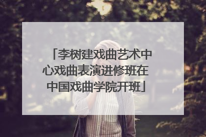 李树建戏曲艺术中心戏曲表演进修班在中国戏曲学院开班