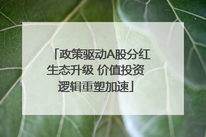 政策驱动A股分红生态升级 价值投资逻辑重塑加速