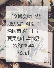 文博会助“盐池优品”对接“湾区市场”！宁夏吴忠市盐池县签约28.44亿元