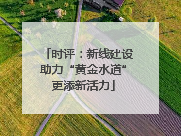 时评：新线建设助力“黄金水道”更添新活力