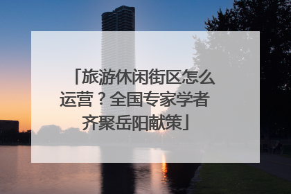 旅游休闲街区怎么运营？全国专家学者齐聚岳阳献策