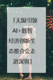 无锡引领AI+数智经济创新生态推介会走进深圳