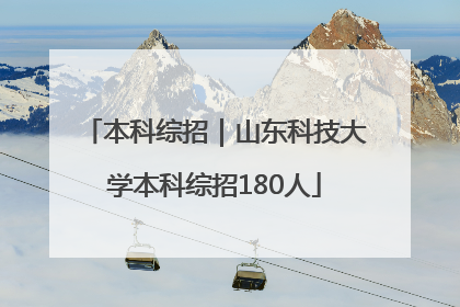 本科综招｜山东科技大学本科综招180人